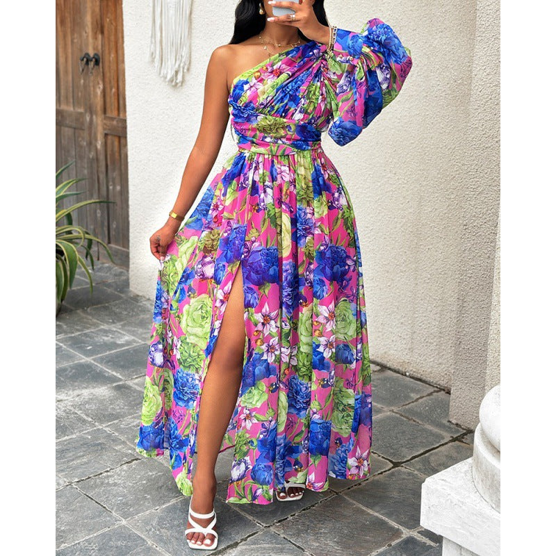 Dulce® | Women'S Floral One-Shoulder Maxi Dress