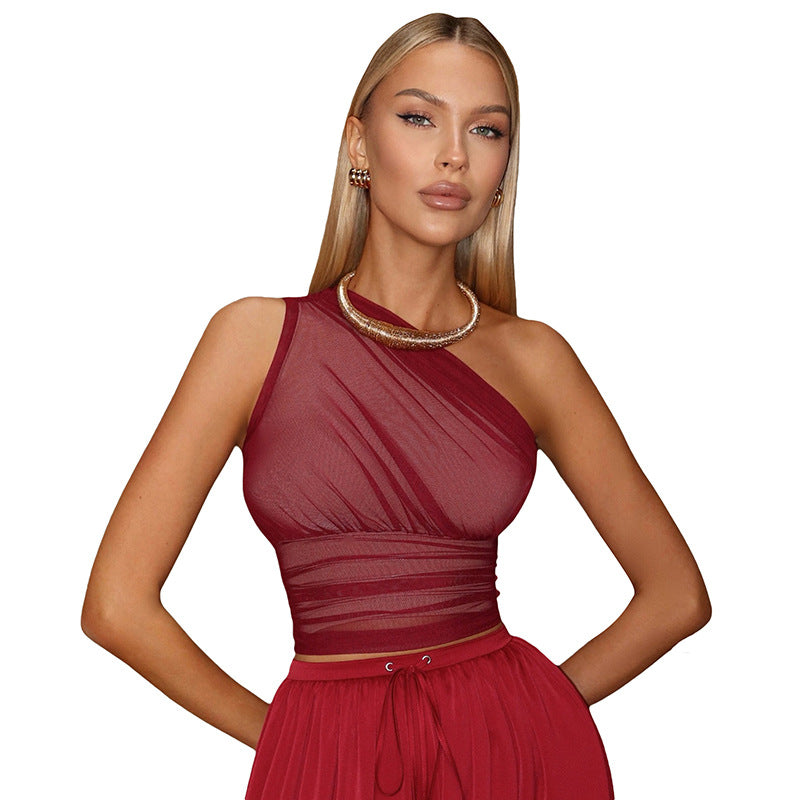 Carmen® | Women'S Asymmetric Top With Elegant Gathered Effect