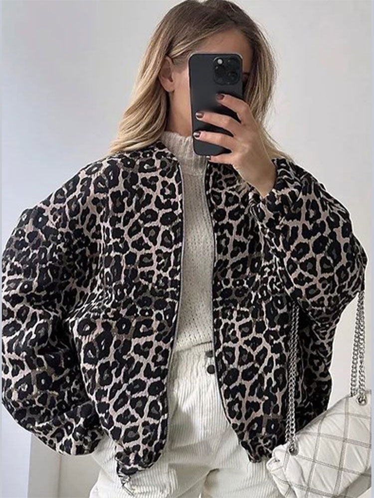 Ariadne® | Oversized leather bomber jacket