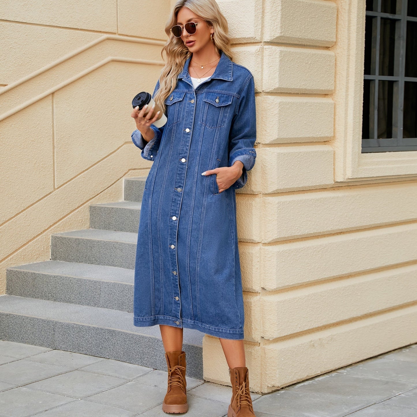Barbara | Long Ladies Denim Jacket