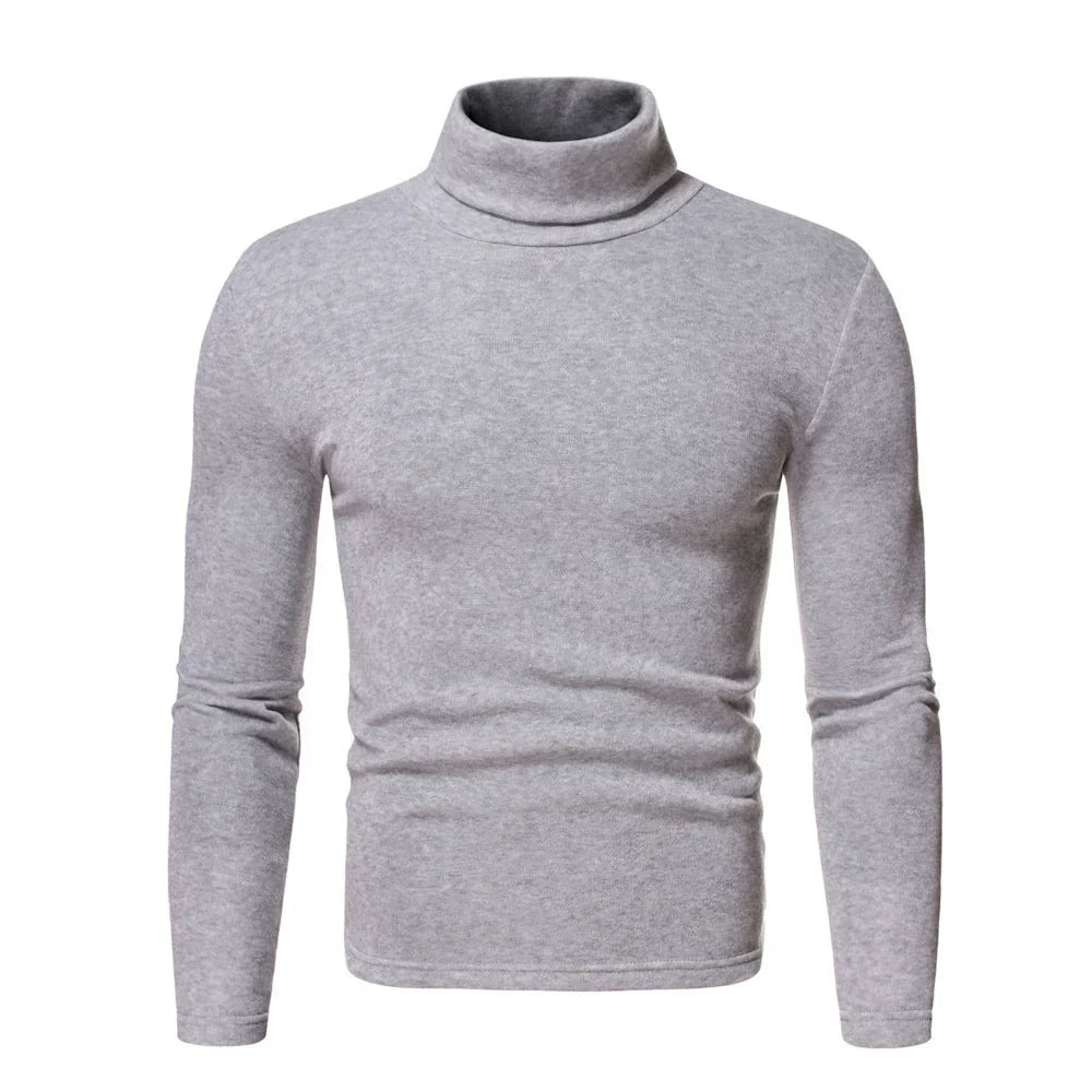 Men’s Turtleneck T-Shirt – Slim Fit – Stretch Fabric – Long Sleeve Base Layer