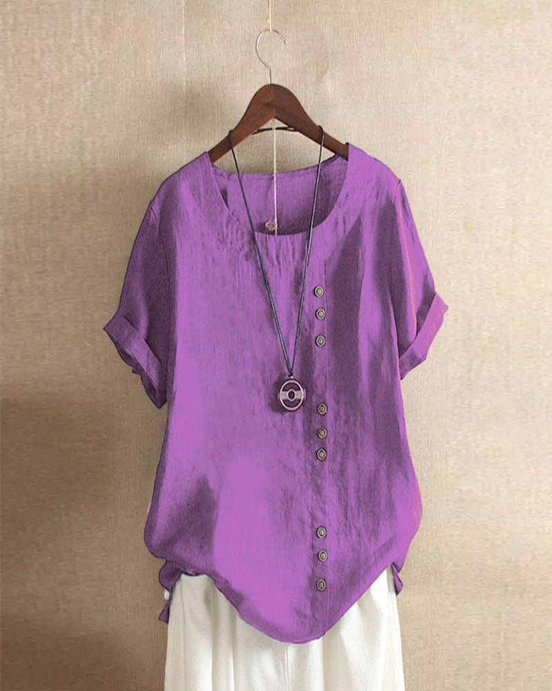 Bonifacia® | Stylish Women'S Blouse With Short Sleeves