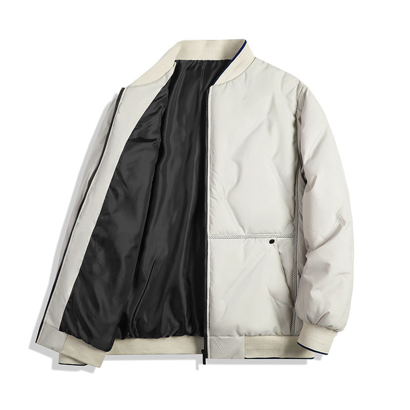 Men’s Quilted Jacket – Regular Fit – Padded Insulation – Ribbed Trim – Zip Front