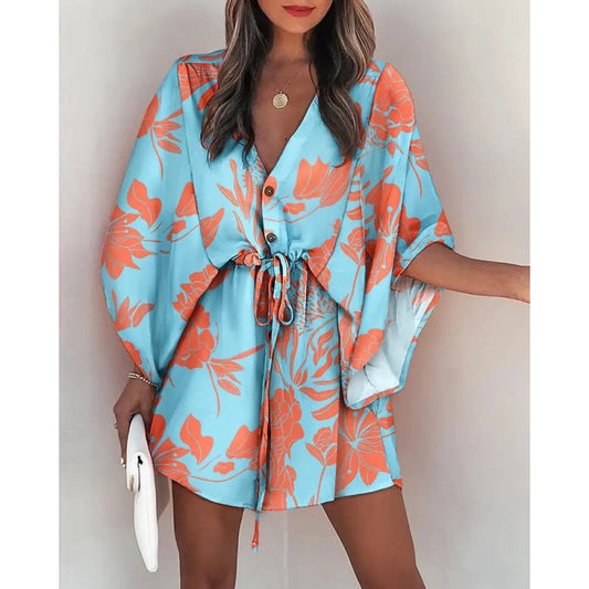 Brenda® | Women'S Floral Print Button-Up Dress