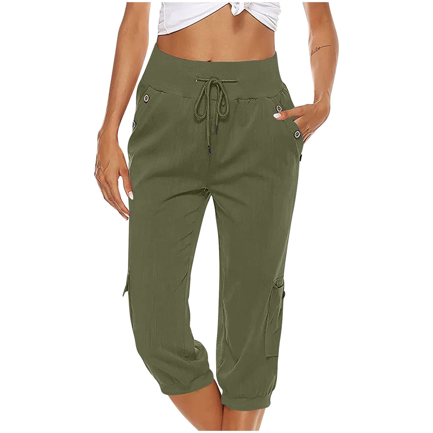 Ana® | Straight Trousers With Elastic Waist And Drawstring