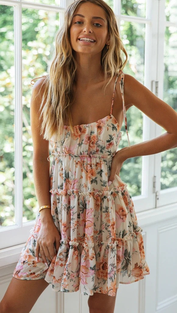 Gina | Playful Floral Mini Dress for Summer Fun