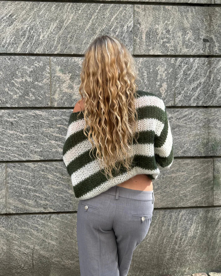 Brenda® | Striped autumn knit sweater