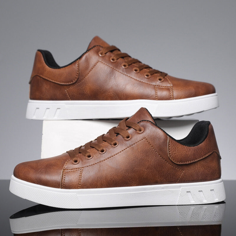 Robert | Stylish Faux Leather Sneakers for Men