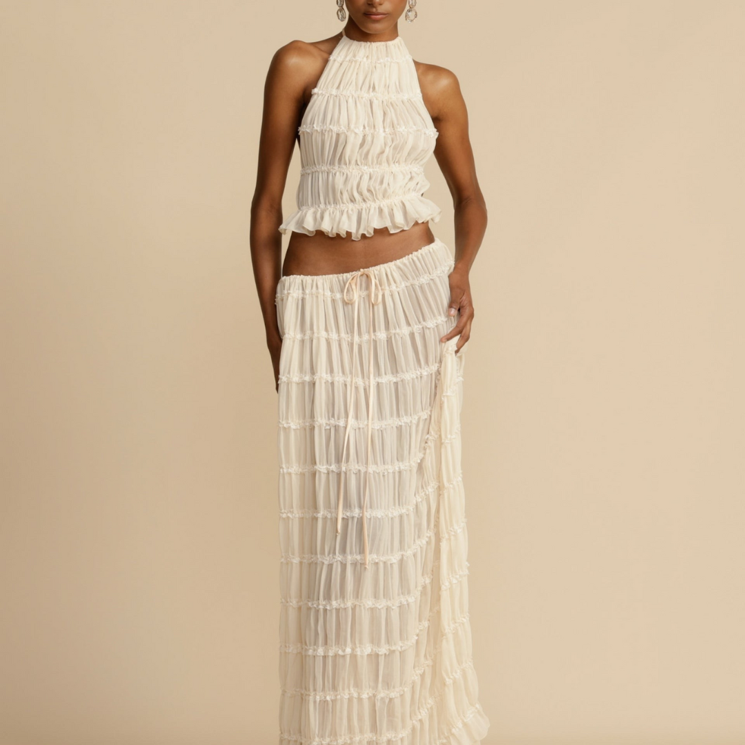 Ariadna® | Sleeveless top and skirt set