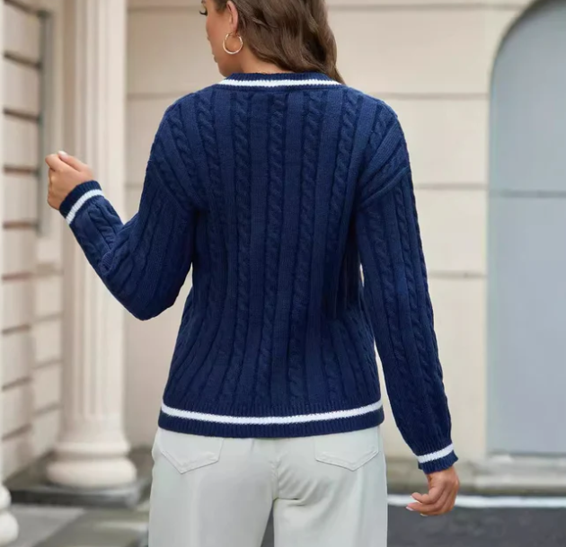 Carmen® | Cable knit sweater for women with drawstring