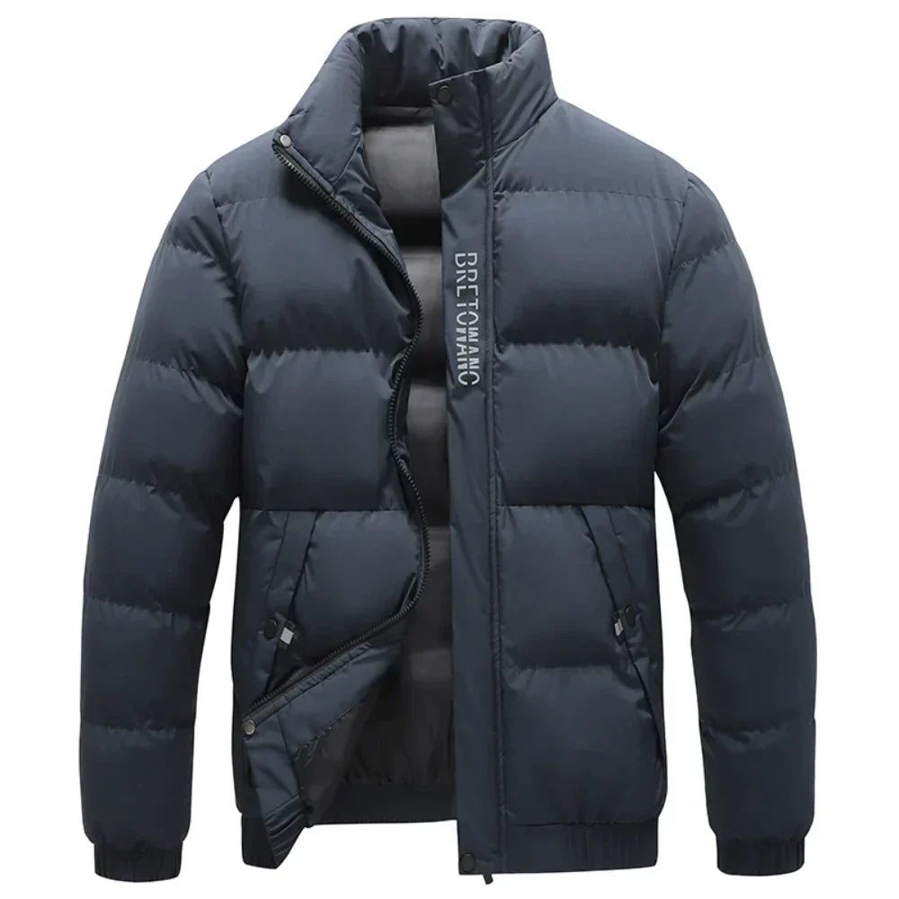Omar | Men's Stand Collar Zip-Up Puffer Jacket