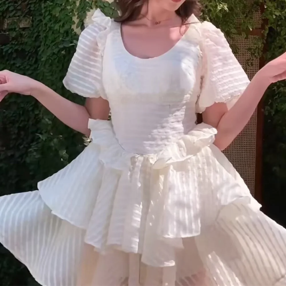Amira® | Polyester Blue And White Summer