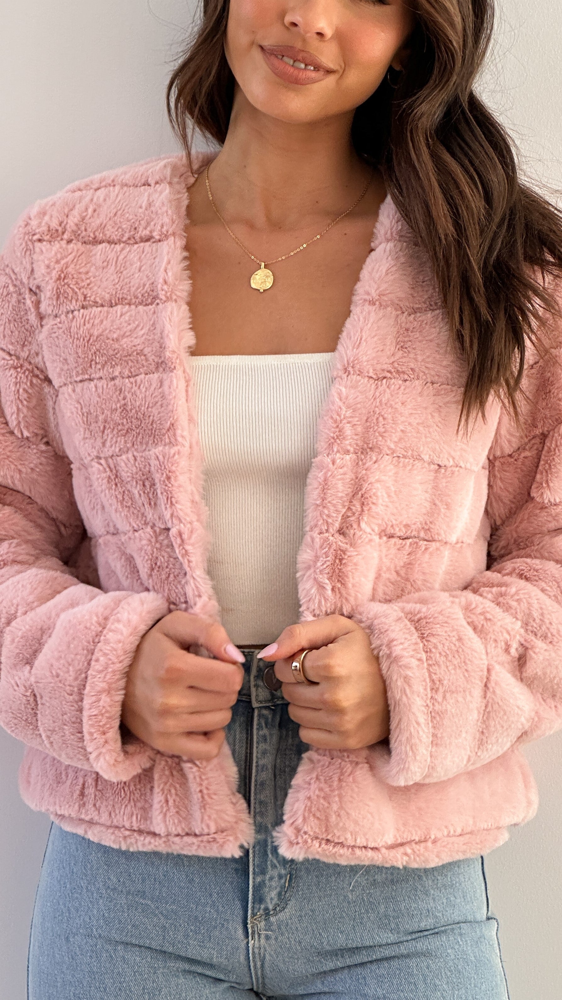 Nancy | Women's Cropped Faux Fur Jacket