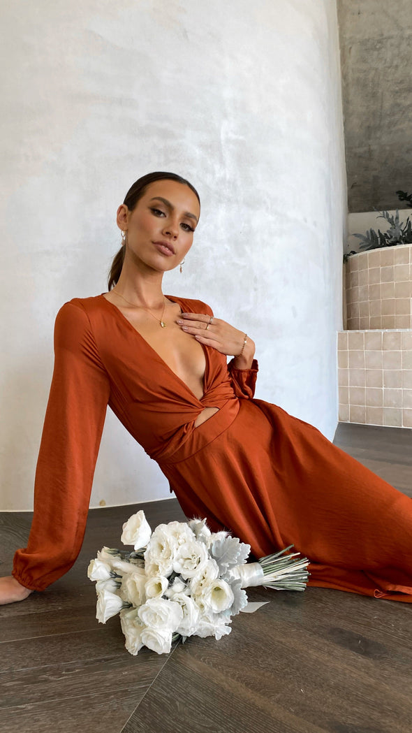 Ava® | Midi satin dress