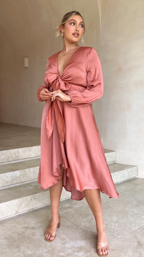 Ava® | Midi satin dress
