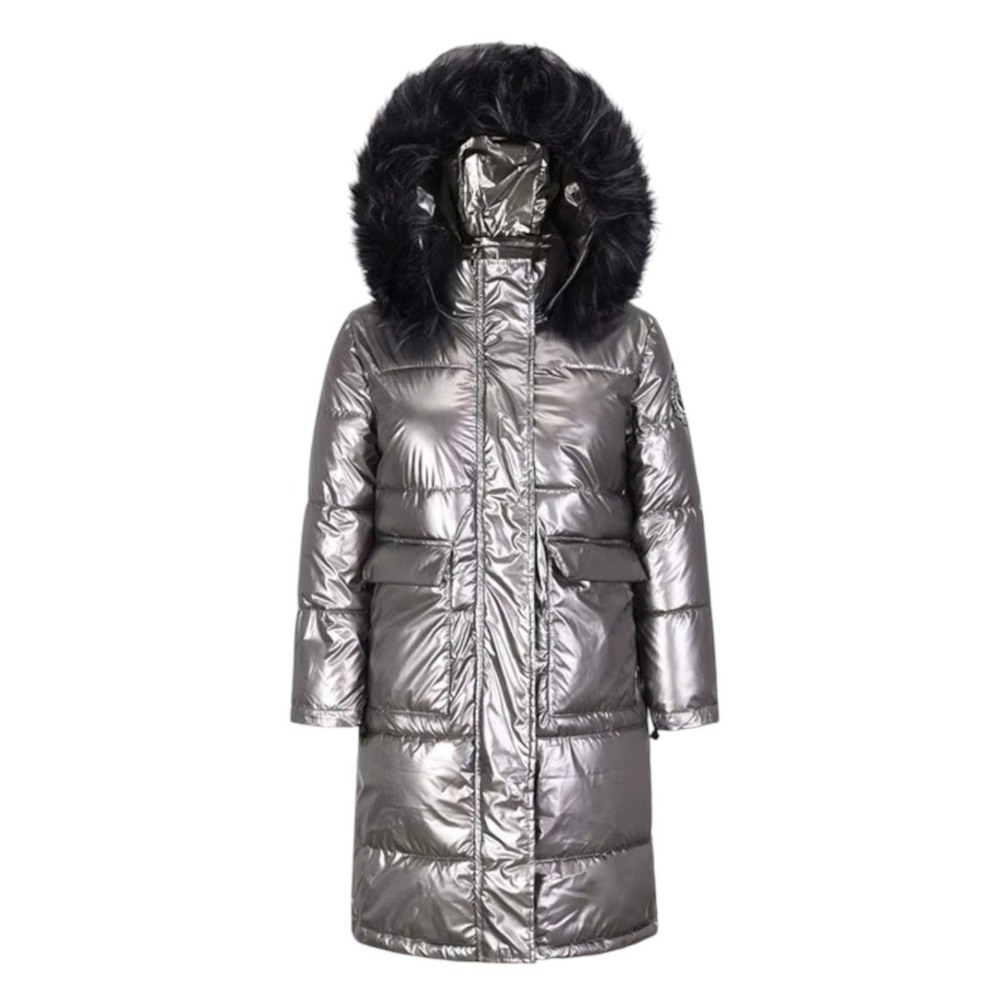 Ayla® | Women's medium-length down jacket with a fur hood