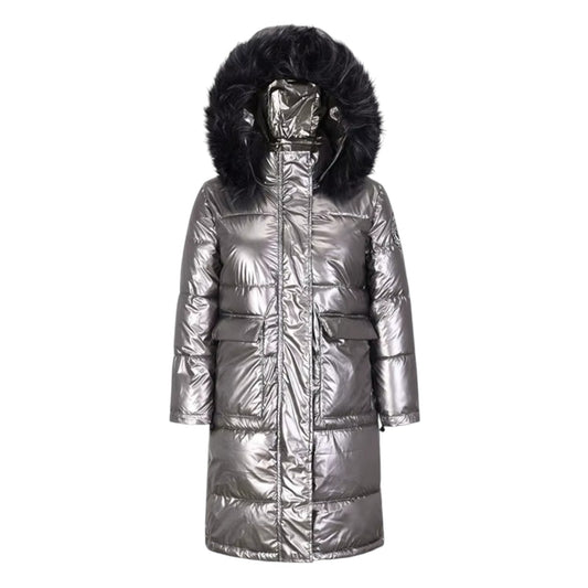 Ayla® | Women's medium-length down jacket with a fur hood