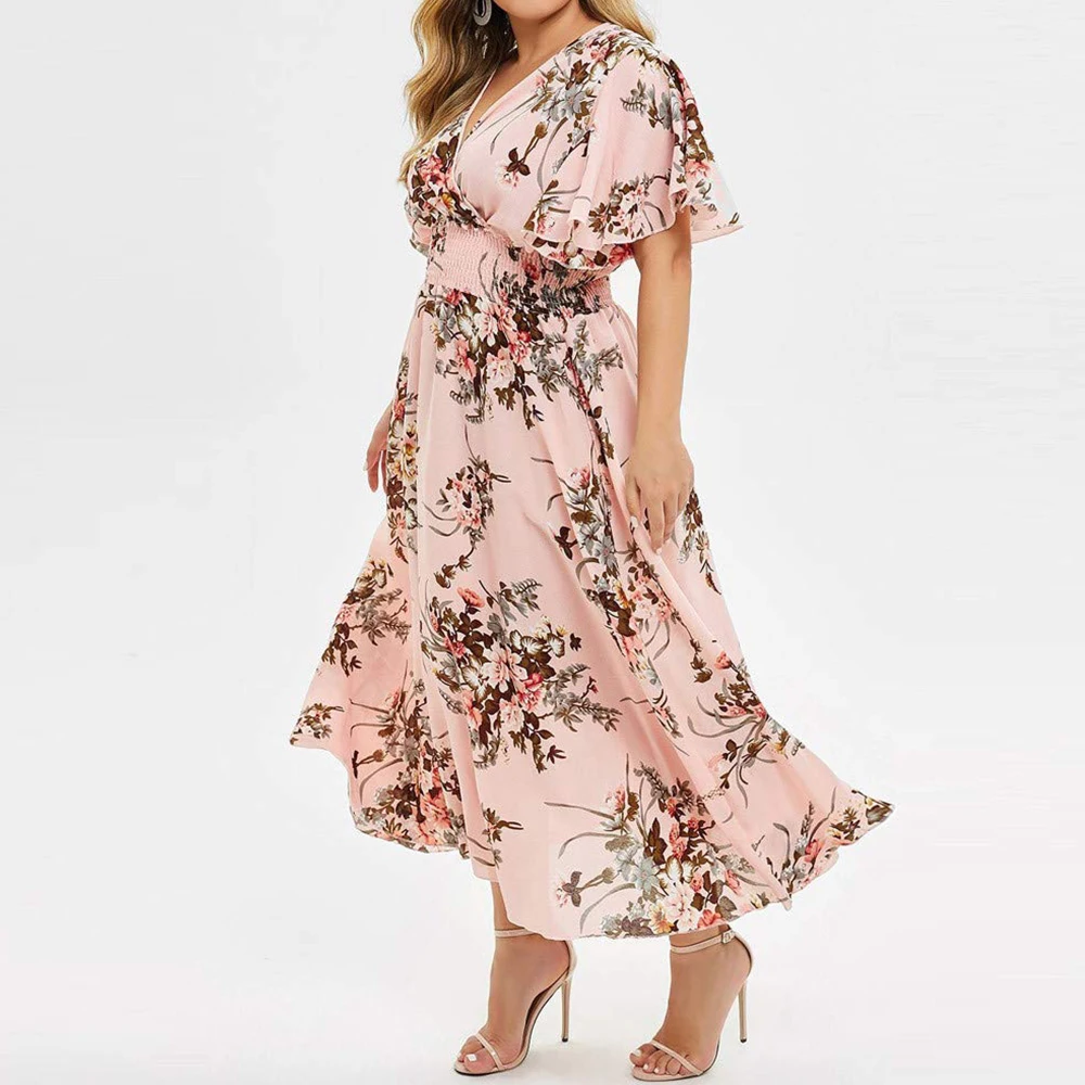 Criselda® | Long Dress For Women Made Of Floral Chiffon