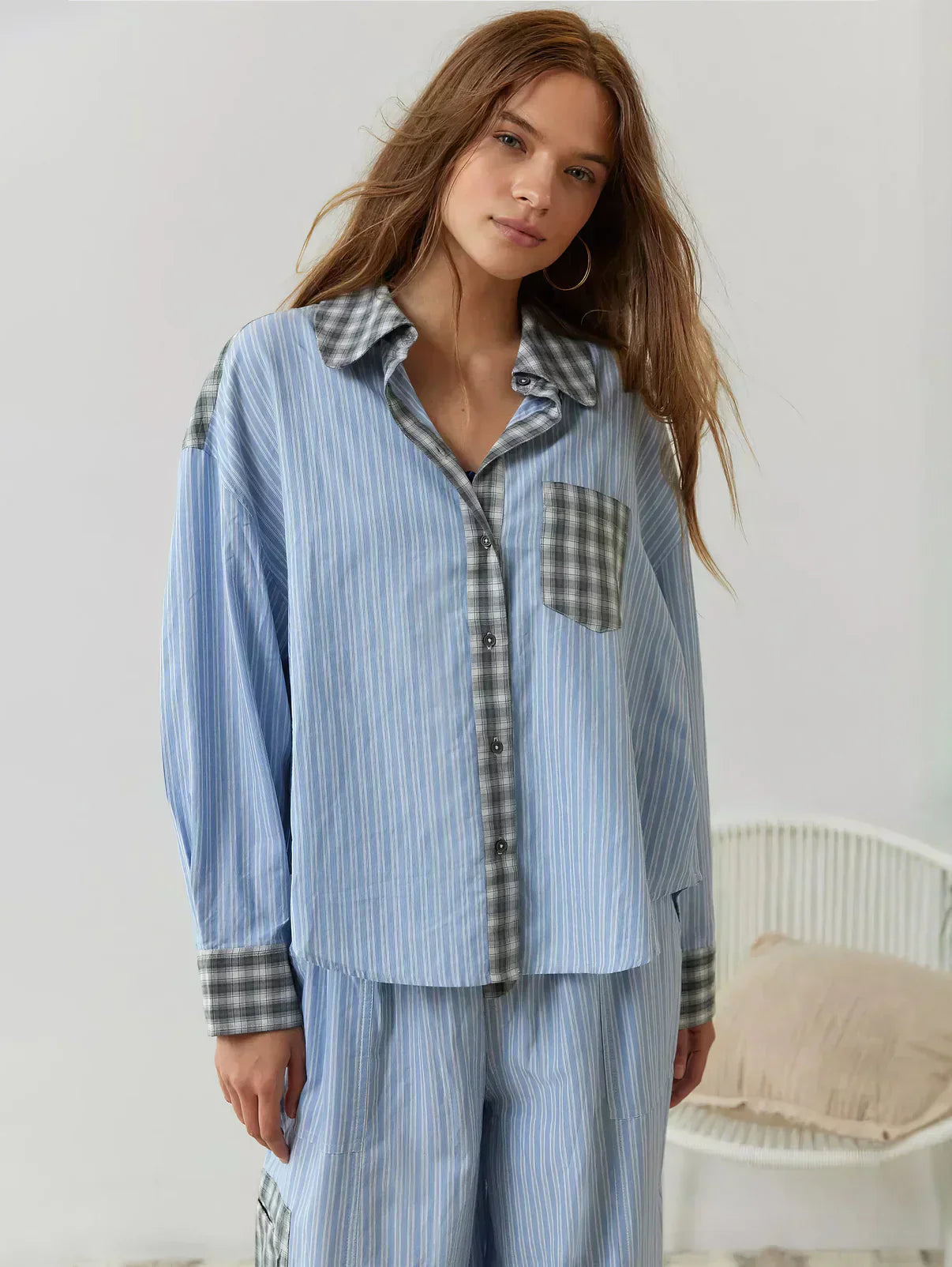 Stacy | Women's Long Sleeve Button-Down Pajama Set