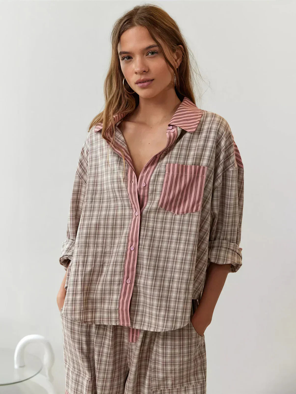 Stacy | Women's Long Sleeve Button-Down Pajama Set