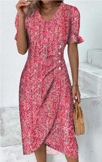 Camila® | Women'S Floral Dress With Short Sleeves