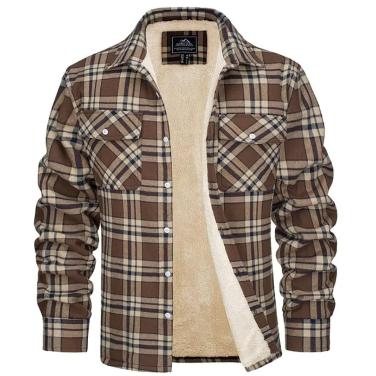 Derrick | Men's Sherpa Lined Plaid Shirt Jacket