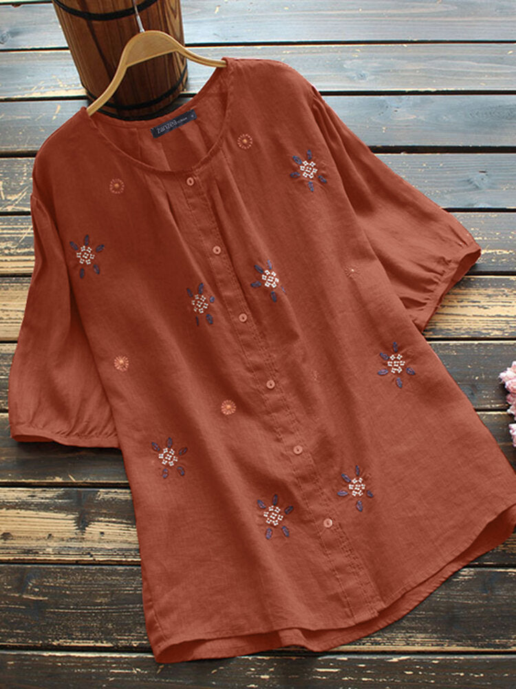 Calypso® | Blouse with leaf pattern