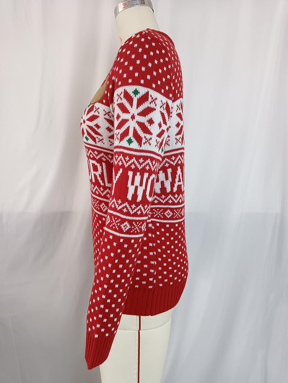 Dominique® | Ugly Christmas sweater with reindeer embroidery