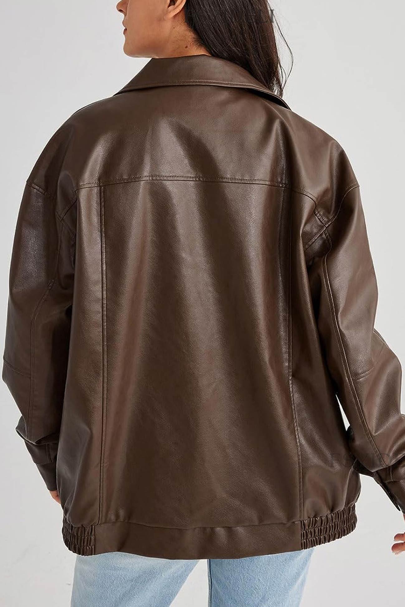 Celine® | Retro solid PU jacket