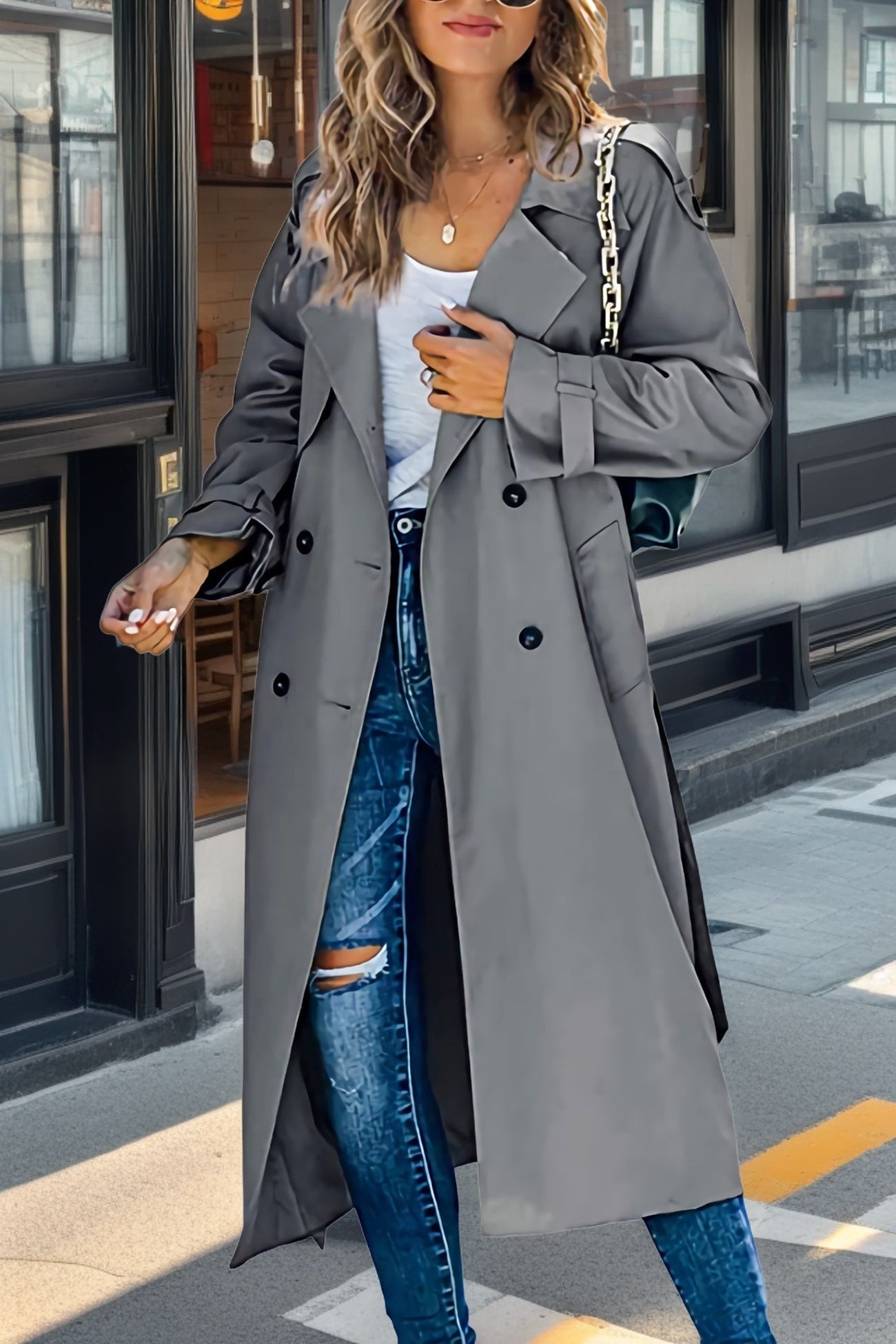 Rosemary | Women's Double-Breasted Trench Coat