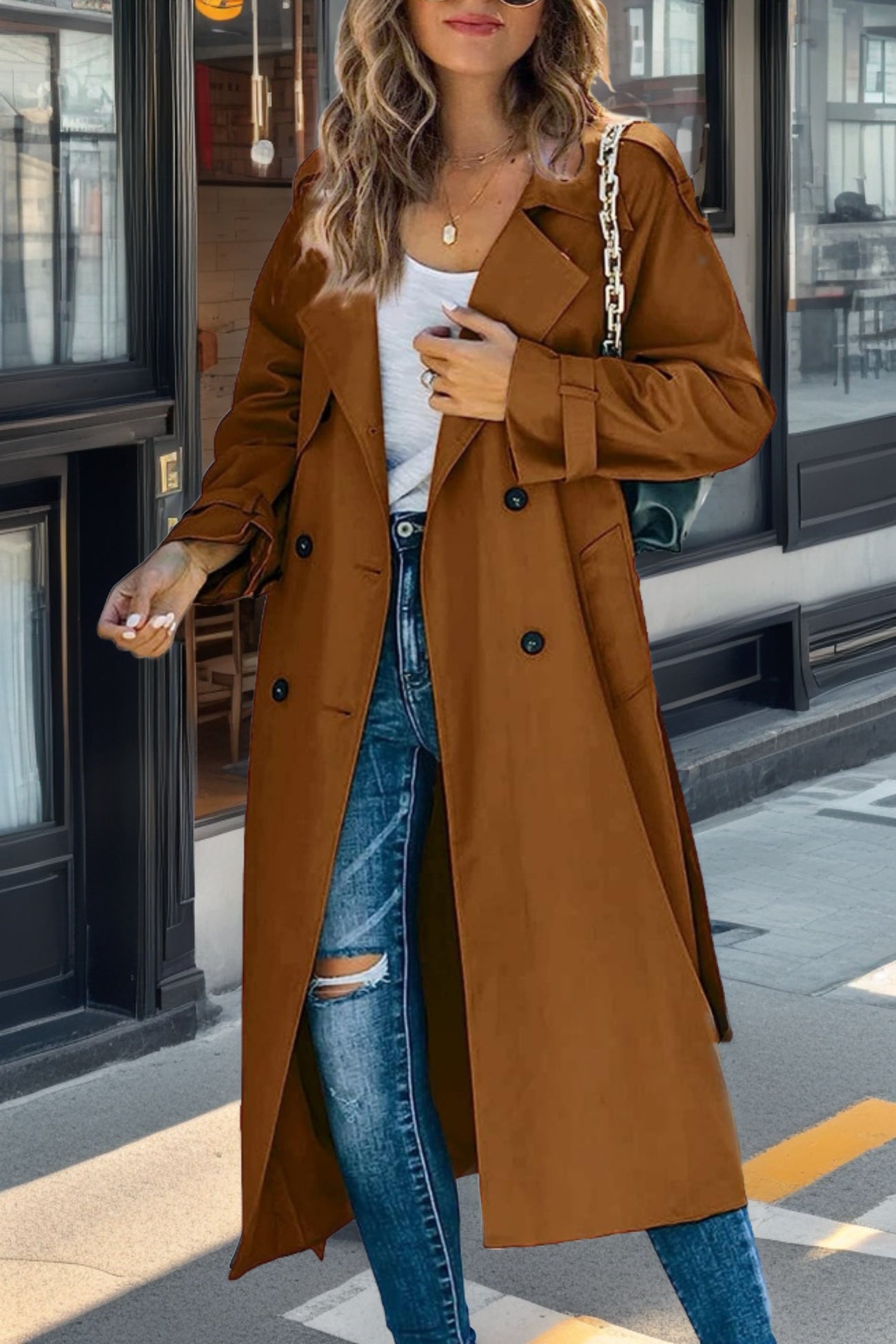 Rosemary | Women's Double-Breasted Trench Coat