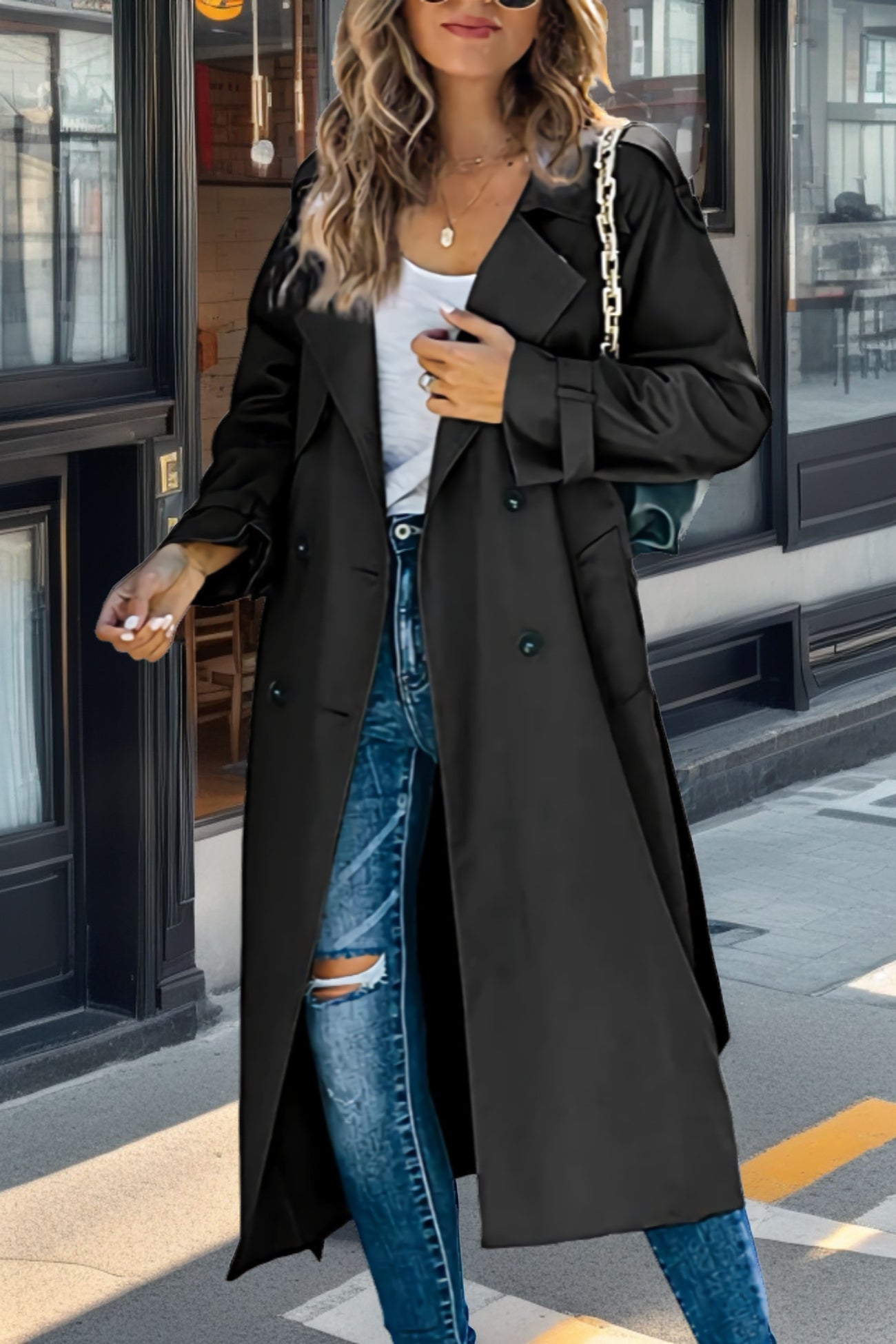 Rosemary | Women's Double-Breasted Trench Coat