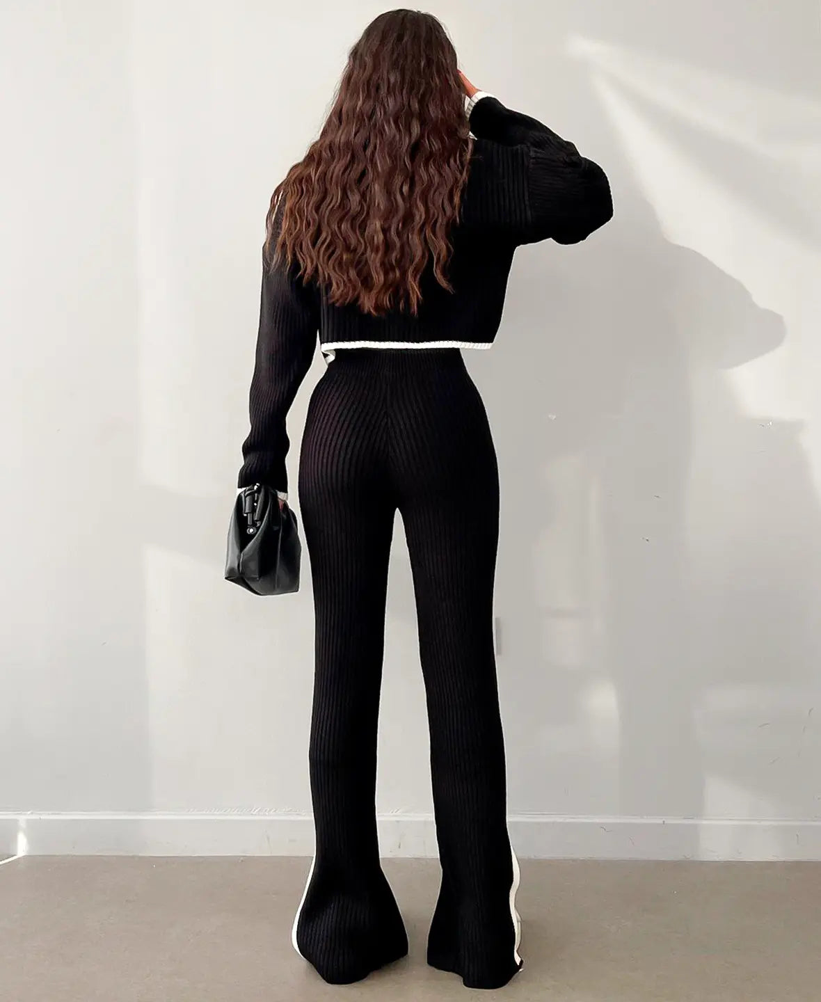 Astrid® | Ribbed crop knit set