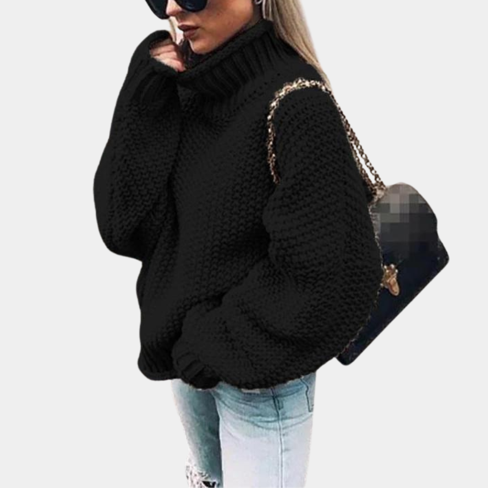 Isabella | Women's Oversized Turtleneck Knit Sweater