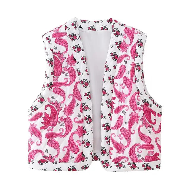 Clara® | Paisley Print Steppweste