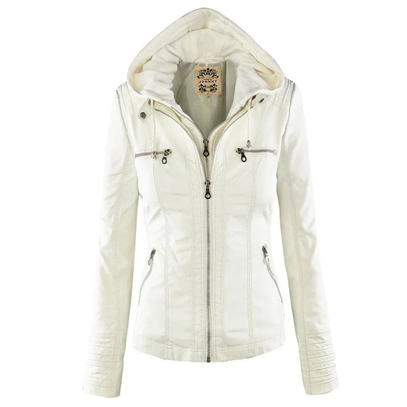 Claire® | Elegant leather jacket