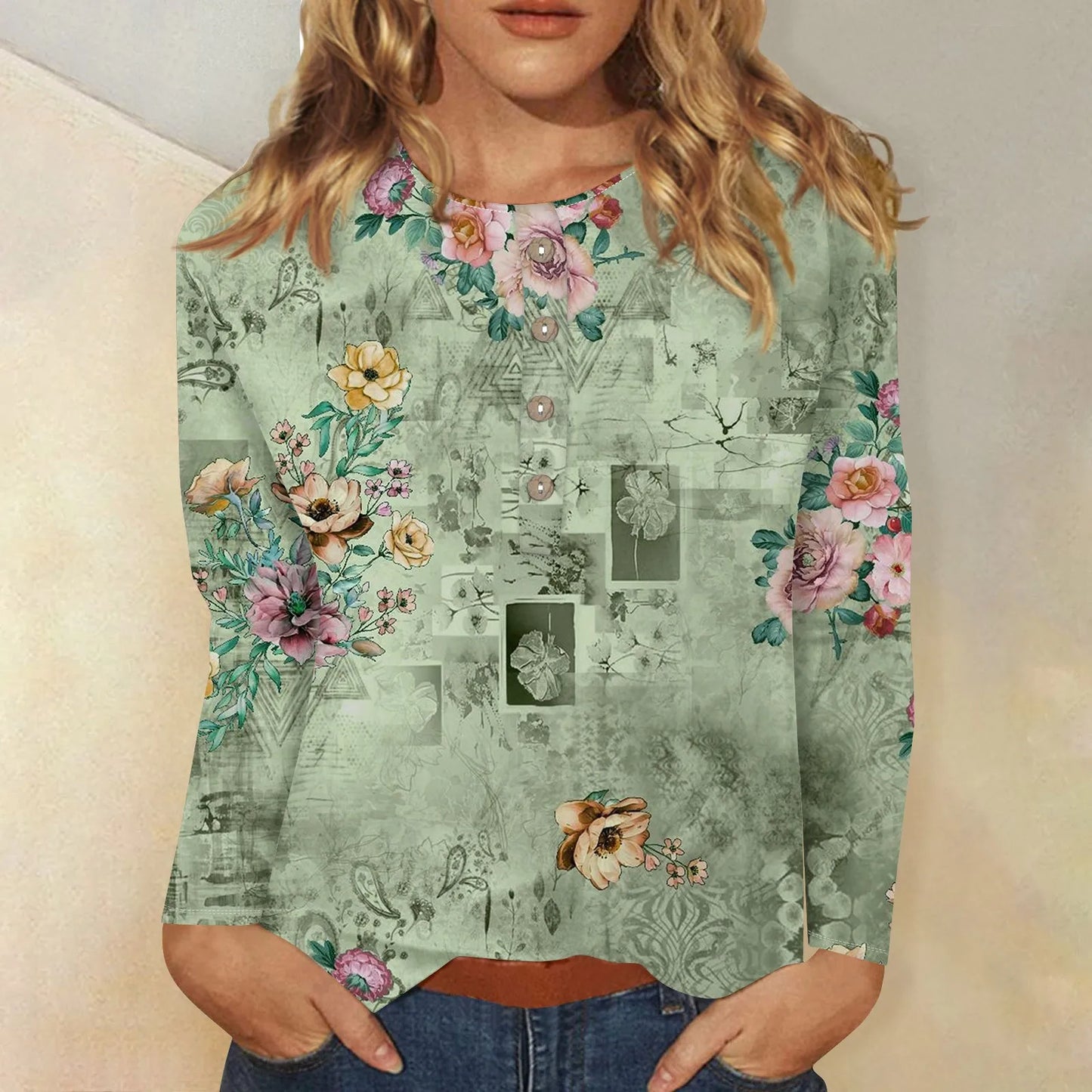 Bernadette® | Women's long sleeve printed top