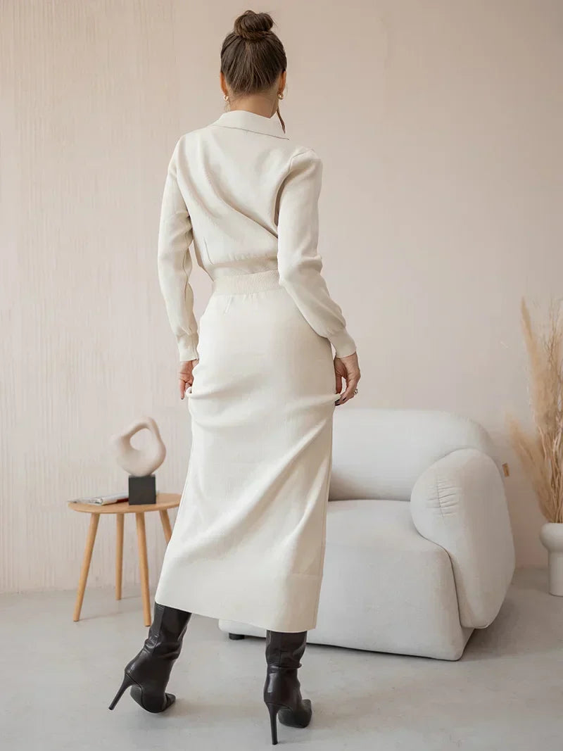 Aranza® | Elegant knitted blazer skirt
