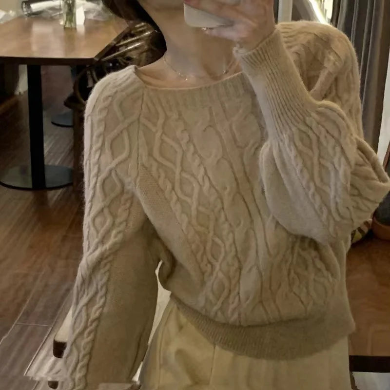 Dahlia® | Women's ribbed square collar sweater