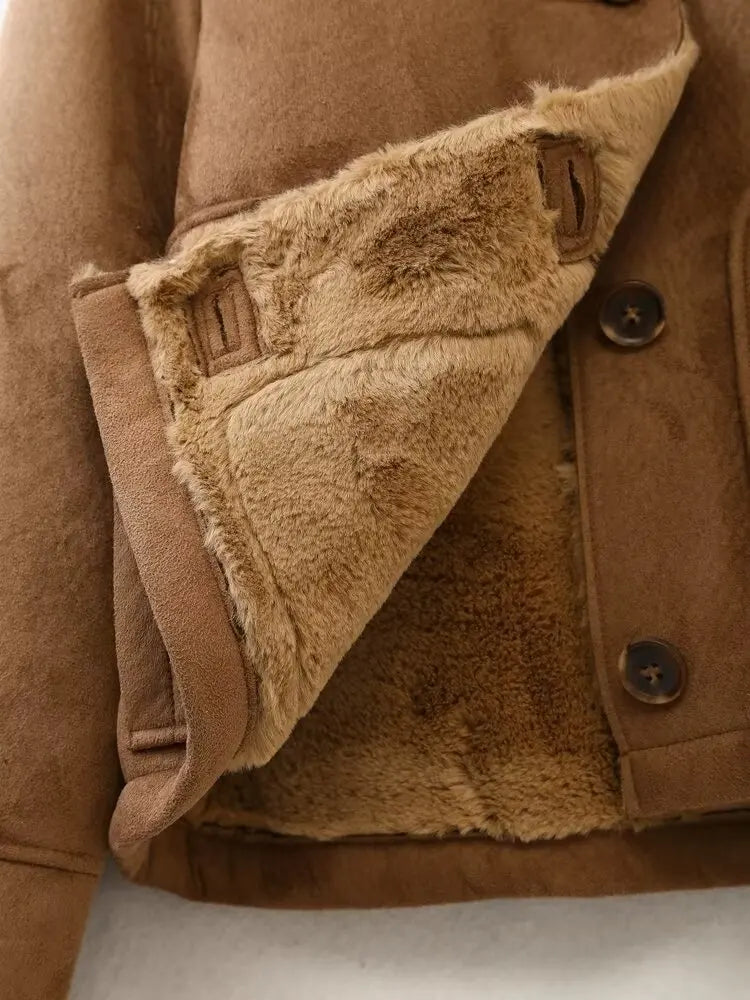 Dominique® | Women's coat jacket with lapels for autumn and winter
