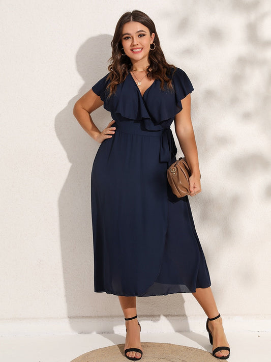 Beatriz® | Short sleeve V-neck wrap dress for women