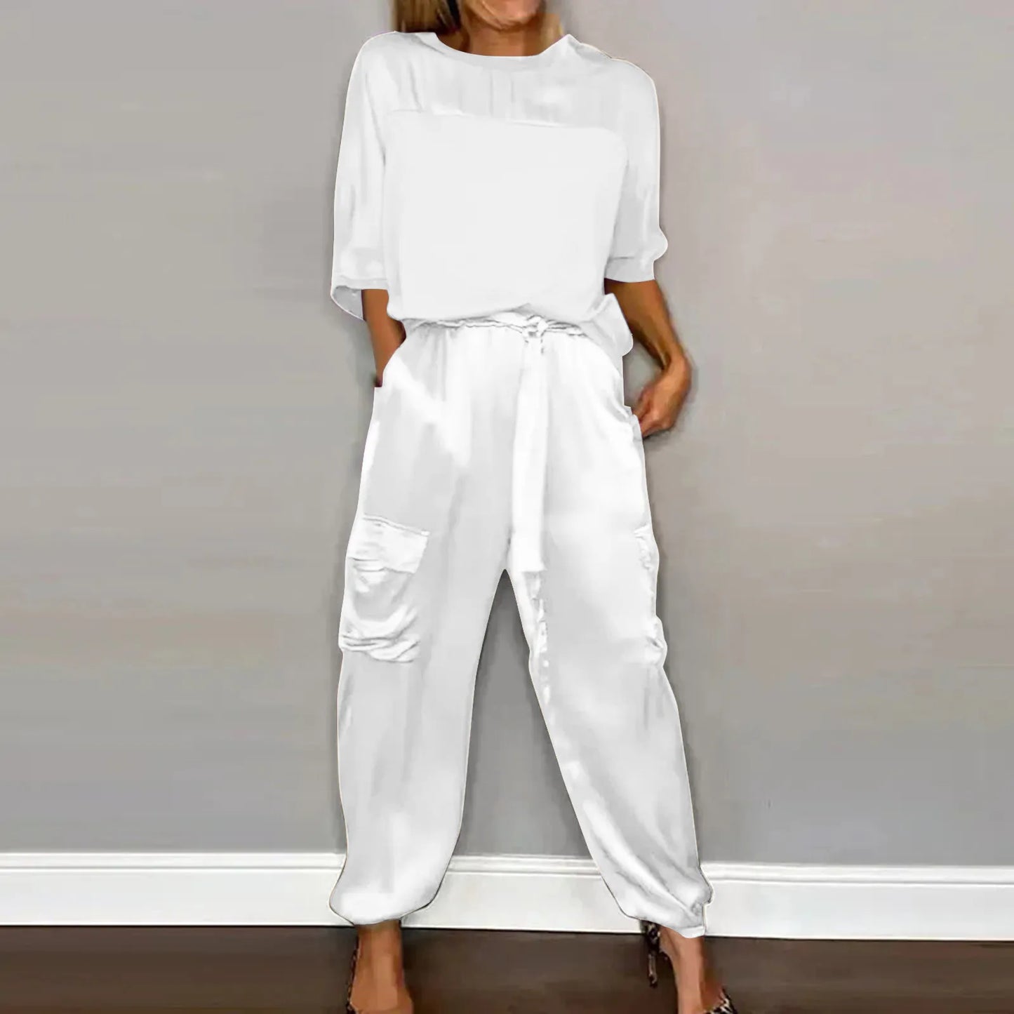 Cayetan® | Satin Two Piece Lounge Set