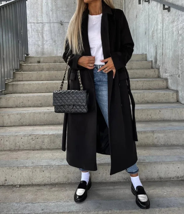 Rhonda | Women's Belted Double Breasted Overcoat