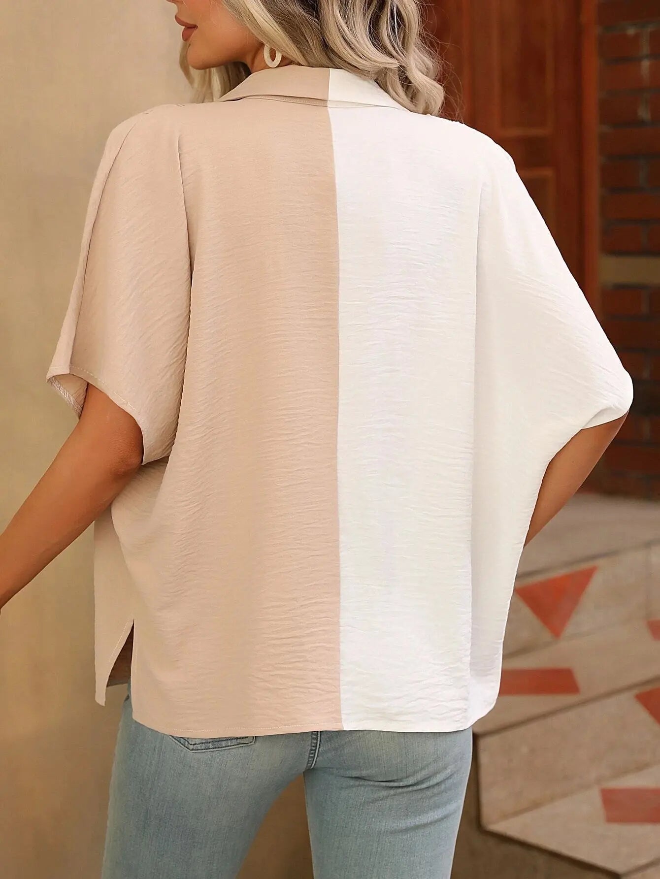 Bron® | Short Sleeve Blouse With Buttons