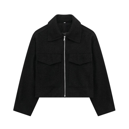 Clara® | Gray jacket with zip pockets