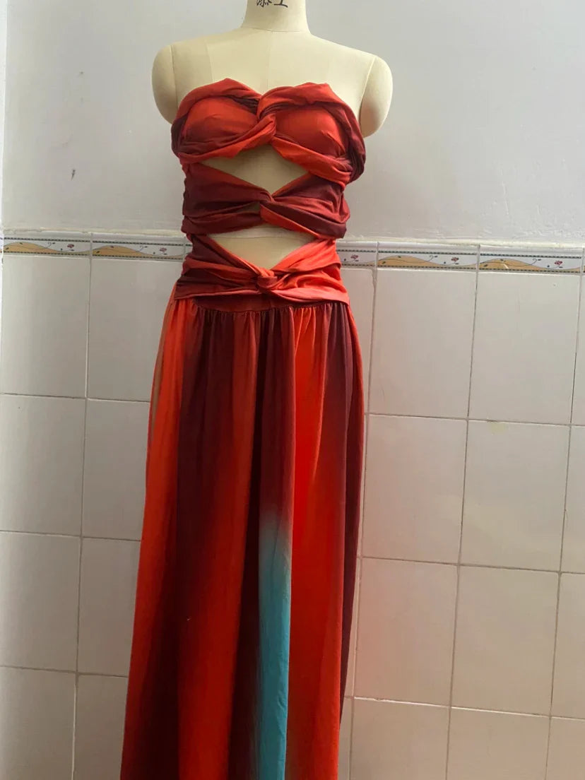 Raegan | Elegant Color-Block Maxi Dress