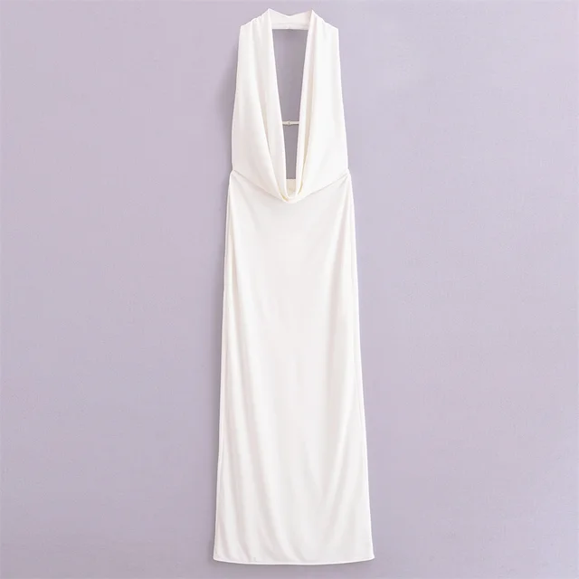 Cecilia® | Slim Fit Hanging Neckline Polyester Summer