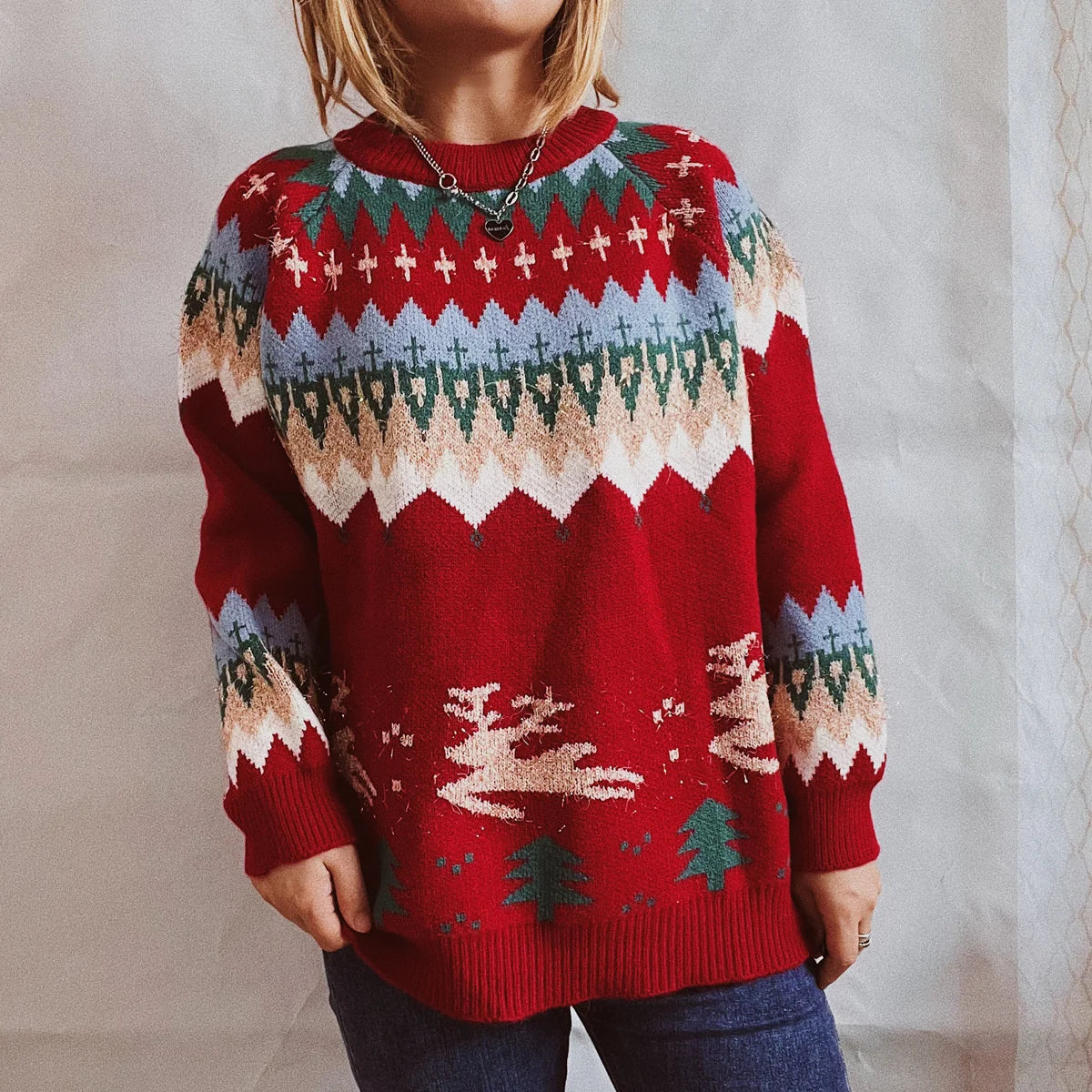 Barbara® | Pilar Christmas sweater with raglan sleeves for women