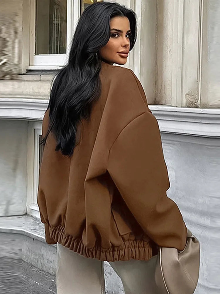 Brenda® | Women's wool coat with stand-up collar