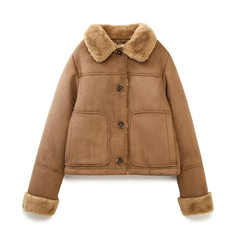 Dominique® | Women's coat jacket with lapels for autumn and winter